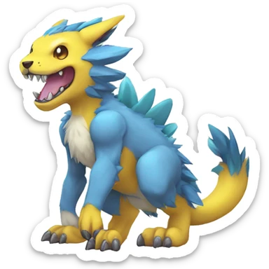 Kawaii cool Digimon-Fakemon-animal full body sticker
