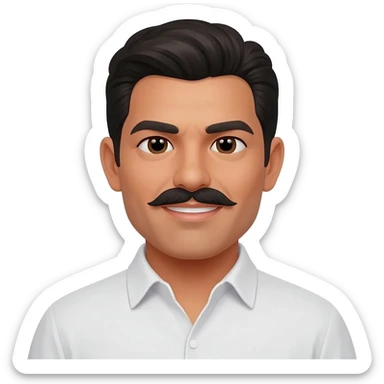 mexican male mustache sticker