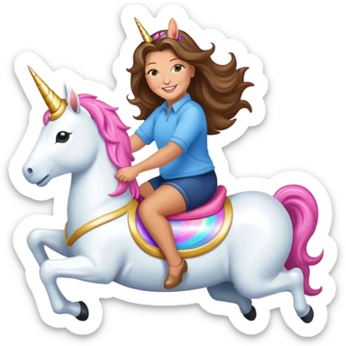 abby lee miller riding a unicorn space ship sticker