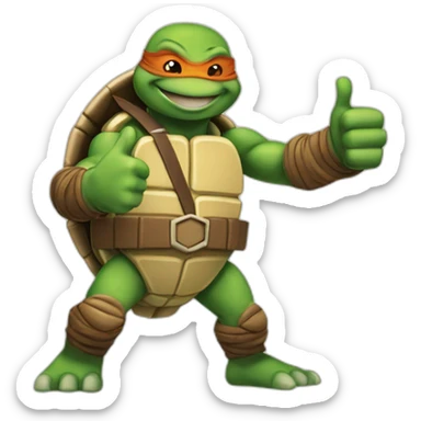 ninja turtle thumbs up sticker