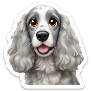 grey merle cocker spaniel sticker