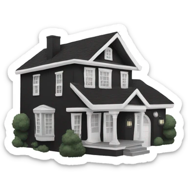Black and White House  sticker