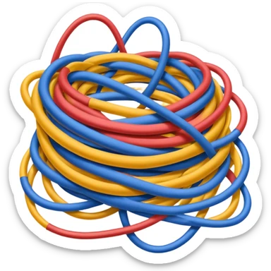 Tangled Cables sticker