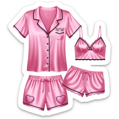 pink victoria’s secret pajama set sticker