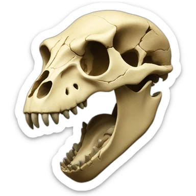 trex fossil skull sticker