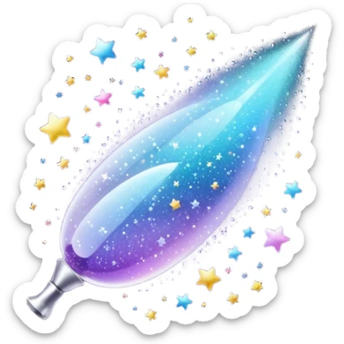 tiny glitter dust floating in the air, very small sparkles scattered everywhere, bright and shiny, like magical fine dust. Rounded, glossy, smooth, soft shadows, white background.




 sticker