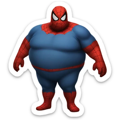 fat spider-man  sticker