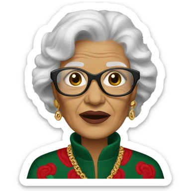 grandma in a gucci ferra sticker