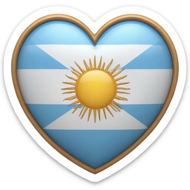 Argentine heart sticker