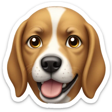 Half dog half human face sticker