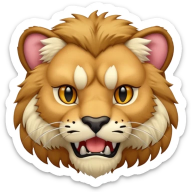 saber tooth cat sticker