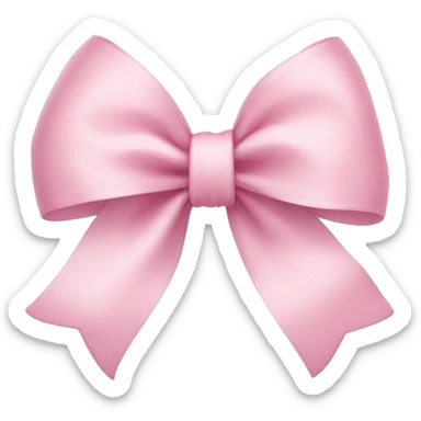 light pink ribbon bow sticker