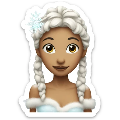 christmas fairy wearing snow flakes sticker