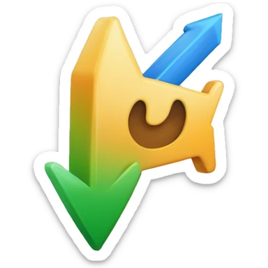 rising arrow with percentage sign sticker