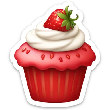strawberry cupcake sticker