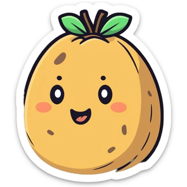 potato cartoon sticker style sticker