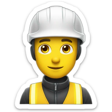 bald man with a yellow cycling helmet on a dark xiaomi e-scooter whearing a yellow safety vest sticker
