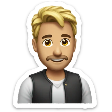 Juan Pablo Villamil enseña de un unicornio  sticker