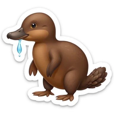 Platypus whit castor tail sticker