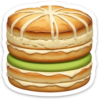 just one  - not layered with anything scones sticker