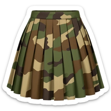 camouflage skirt sticker