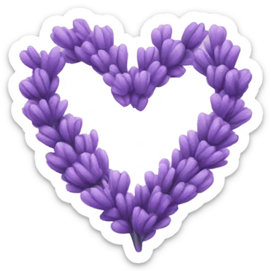 Lavender heart sticker