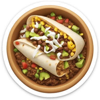 Chipotle burrito bowl sticker