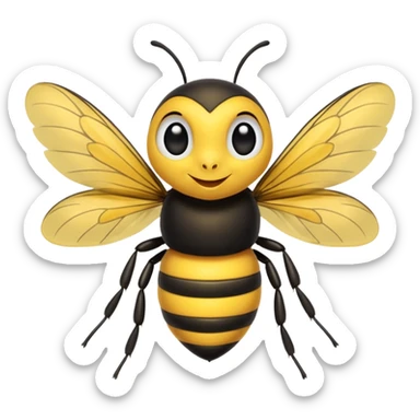 Crée-moi l'emoji d'une petite abeille malicieuse sticker