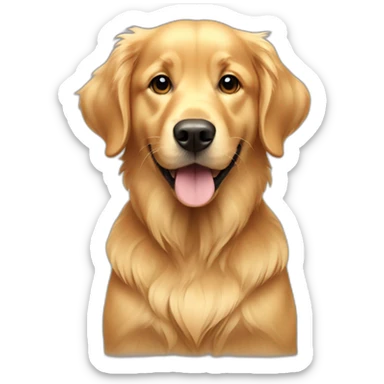 young golden retriever sticker