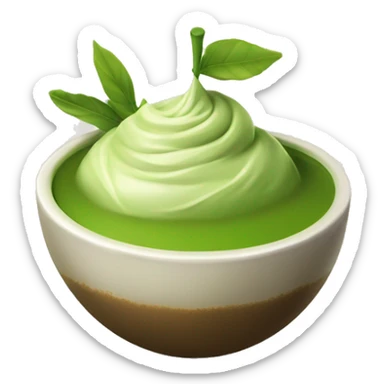 Un bol de matcha avec un peu de crème  sticker