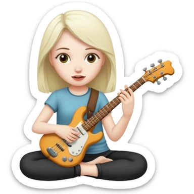 rock player girl sticker