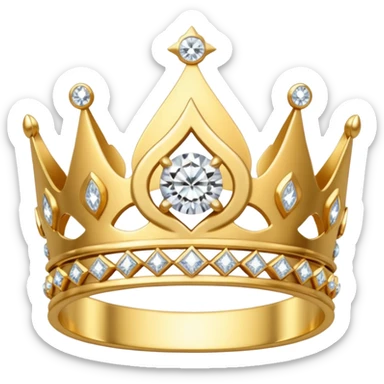 Aesthetic Engagement ring like crown sticker
