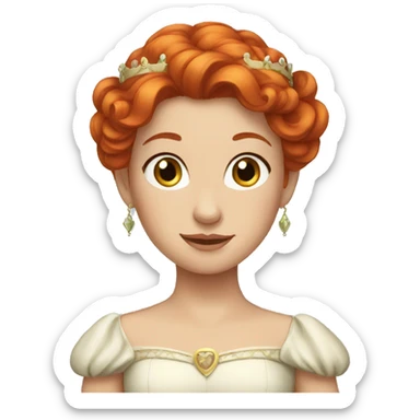 red haired princess sticker