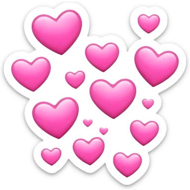 pink hearts sticker