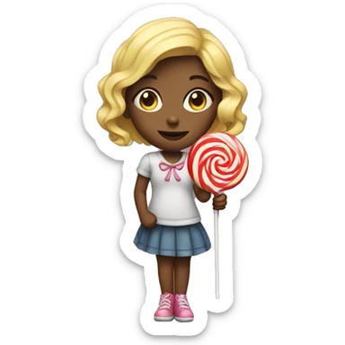 girl with a lollipop  sticker