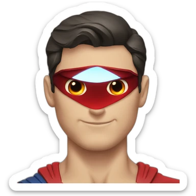 superman glowing red eyes sticker