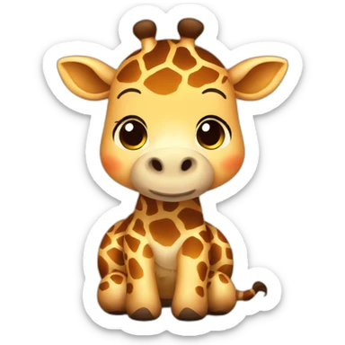 Cute little Chubby Giraffe sticker