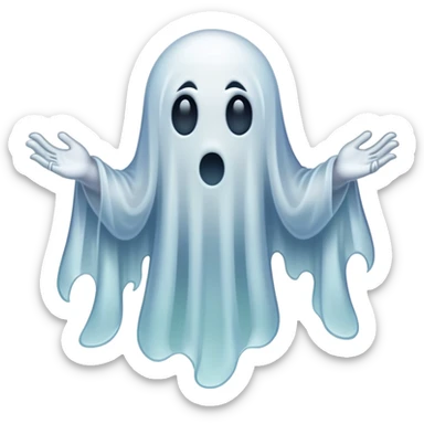 spooky ghost-like phantom, ethereal apparition sticker