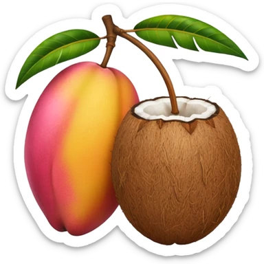 mango rosa y coco sticker