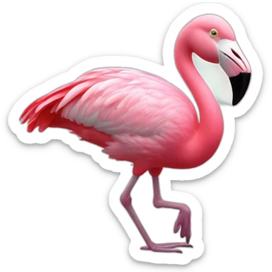 Flamant rose sous lapkn sticker