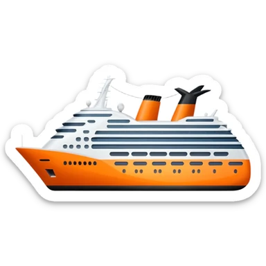 orange cruise ship sticker
