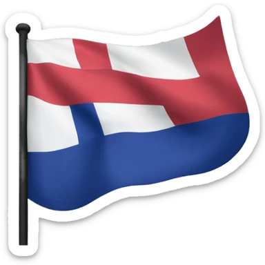 The Norwegian flag but the red is purple, the white is red, and the blue is black sticker