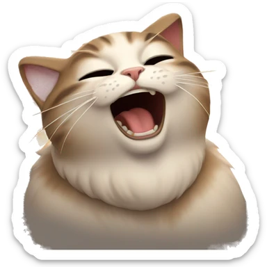 a cat sneezing fire sticker