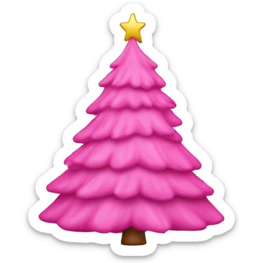 Pink Christmas tree sticker