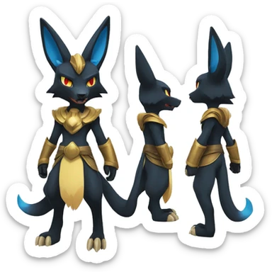 Lucario-Anubis full body sticker