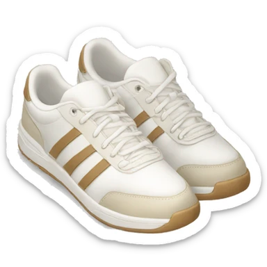 white and beige tennis shoes sticker