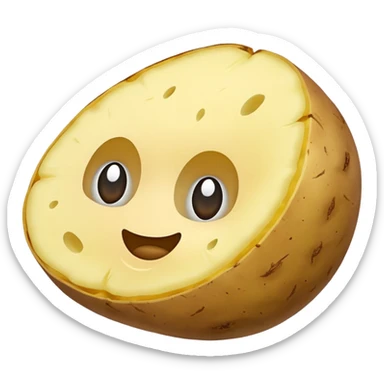 potato without skin sticker