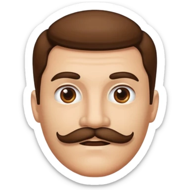 mustache emoji sticker