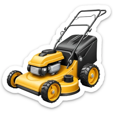Black Lawnmower sticker