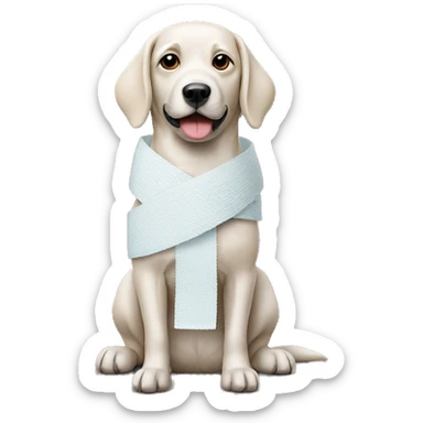 Dog wrapped bandages sticker